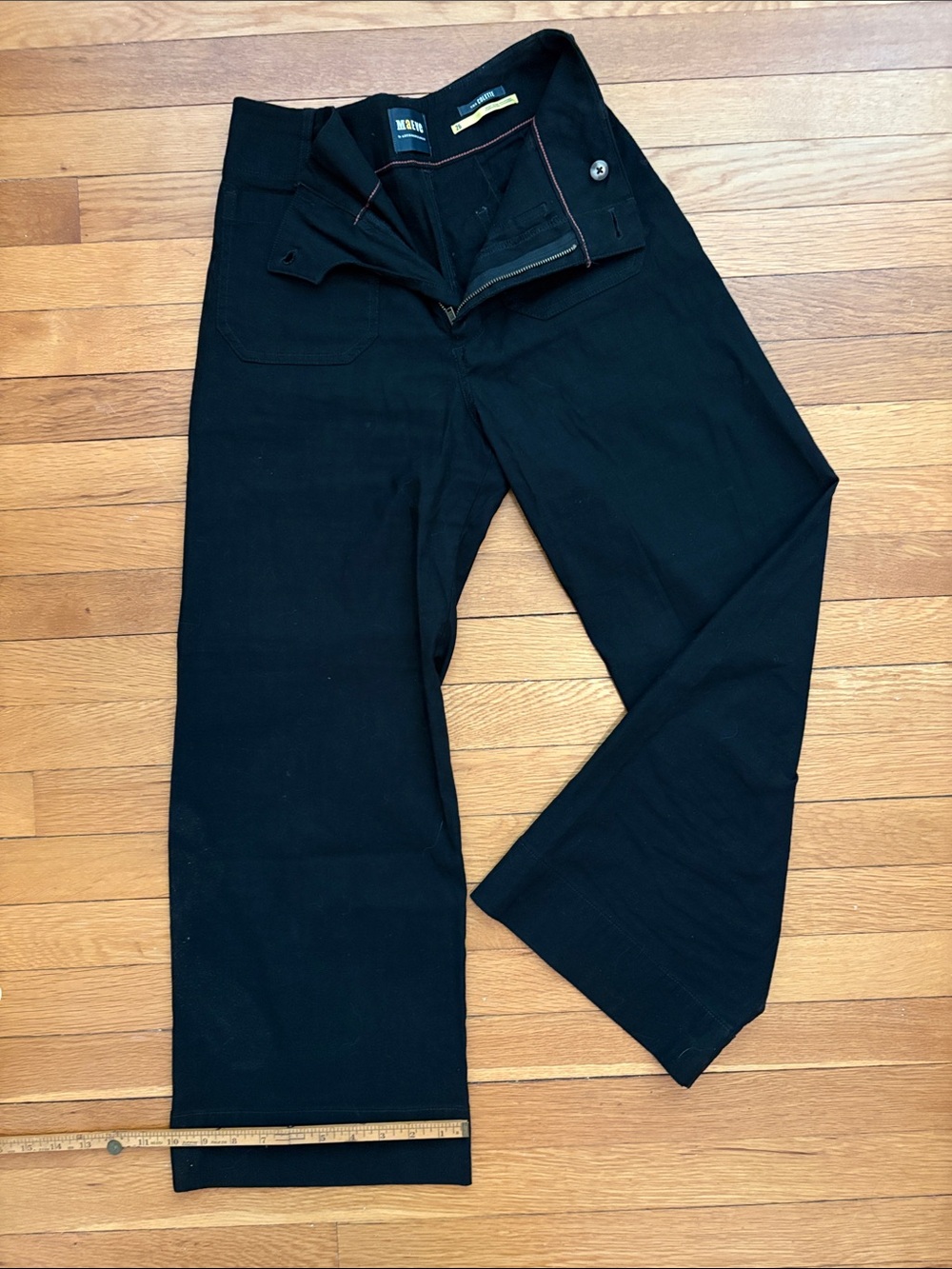 Maeve by Anthropologie - The Colette, Black Wide-Leg Trousers